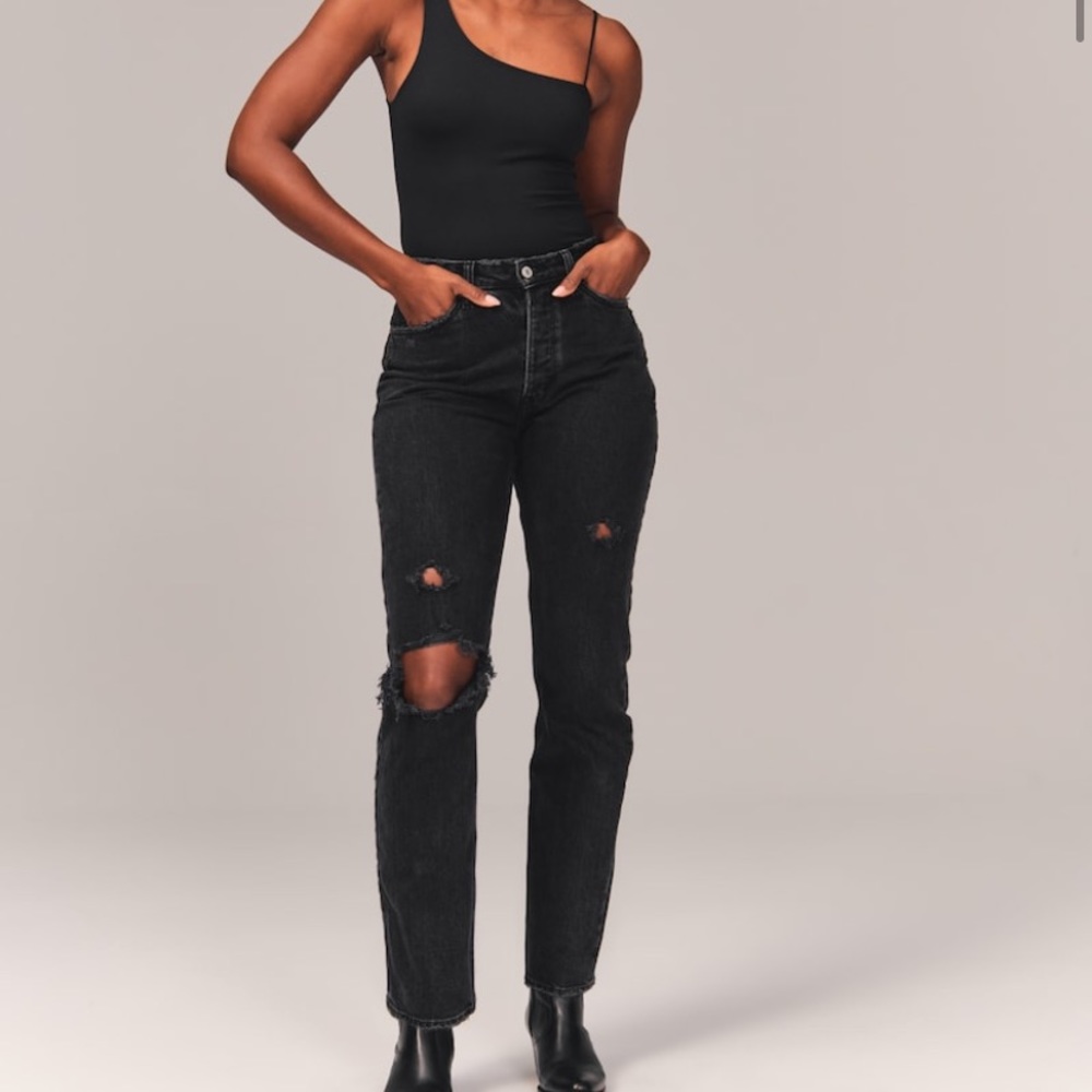 Abercrombie and fitch high rise dad jeans